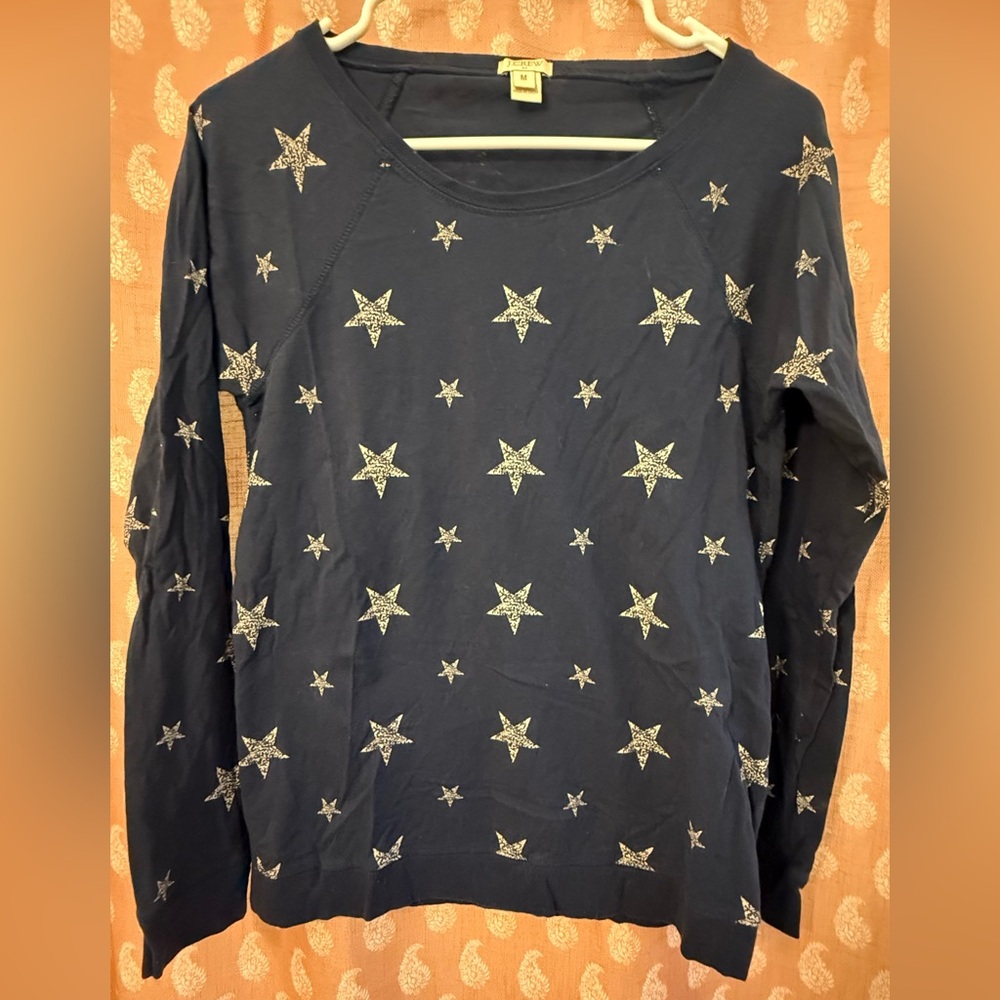 J. Crew Midnight Blue Star Patterned Shirt